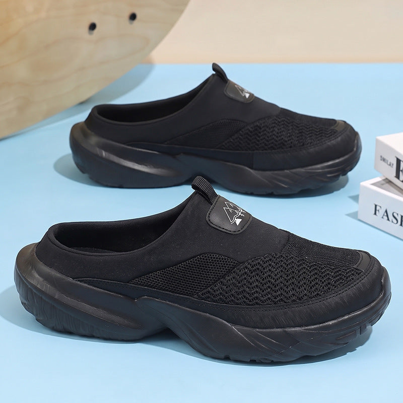 Unisex Slip-On Clog-Sneaker mit dicker Profilsohle und atmungsaktivem Mesh-Oberschuh Drune