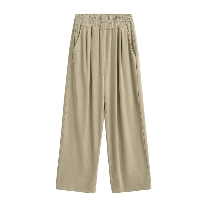 Damen Weite Chino-Hose mit elastischem Bund Drune