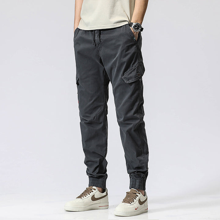 Herren Military-Influenced Cargo-Jogger mit elastischem Komfortbund und Kontrast-Zipper Drune