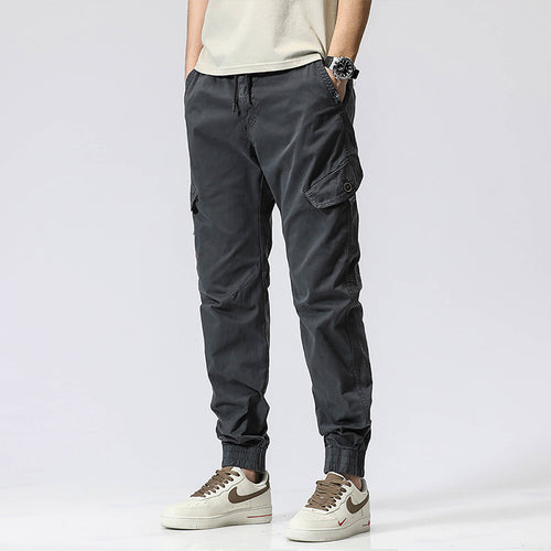 Herren Military-Influenced Cargo-Jogger mit elastischem Komfortbund und Kontrast-Zipper Drune