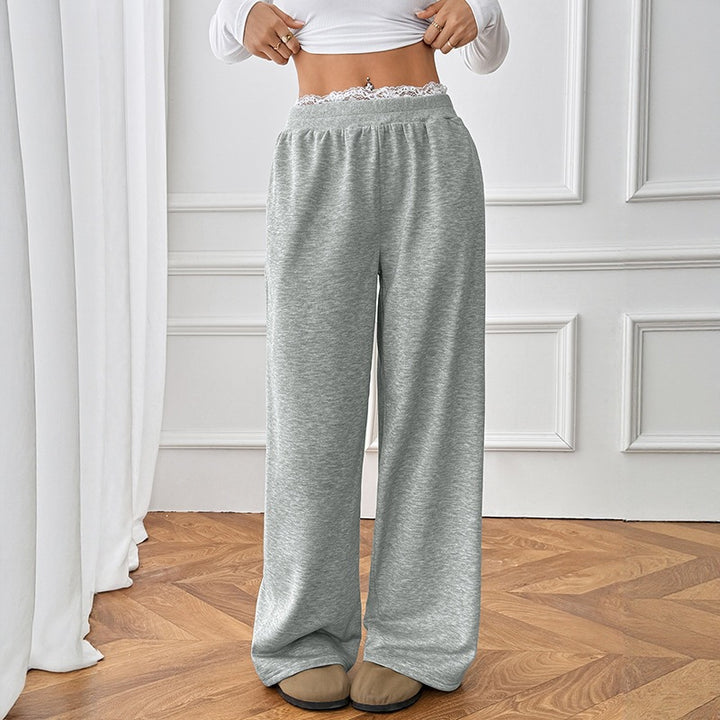 Damen Bequeme und elegante Weite Jogginghose Drune