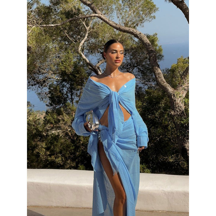 Damen elegante luftige Strandanzug Drune