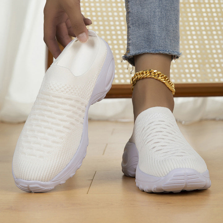 Damen Atmungsaktive Strick-Slipper-Sneaker mit stoßdämpfender Leichtsohle Drune