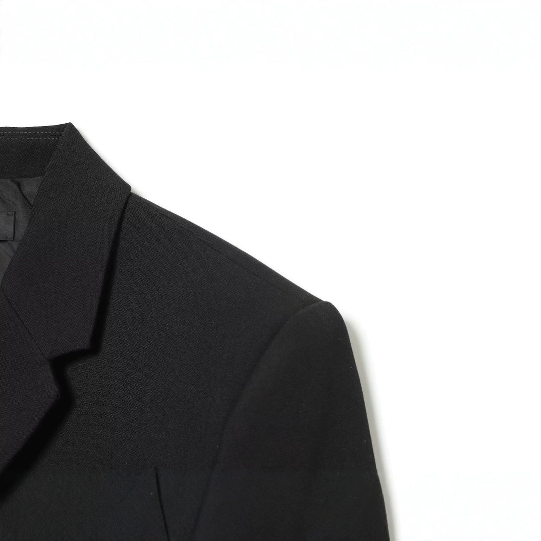 Damen Langer Blazer mit Reverskragen, tailliertem Schnitt und drei Knöpfen Drune