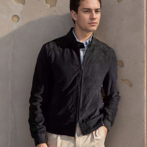 Herren Sportliche Leichte Jacke mit modernem Kragen Drune