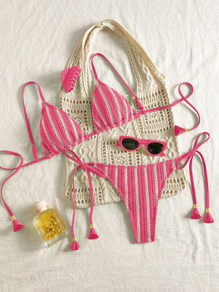 Damen Strappy Bikiniset mit verstellbaren Trägern Drune