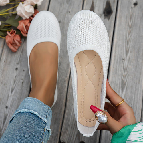 Damen atmungsaktive Ballerinas mit flexiblem Fußbett Drune