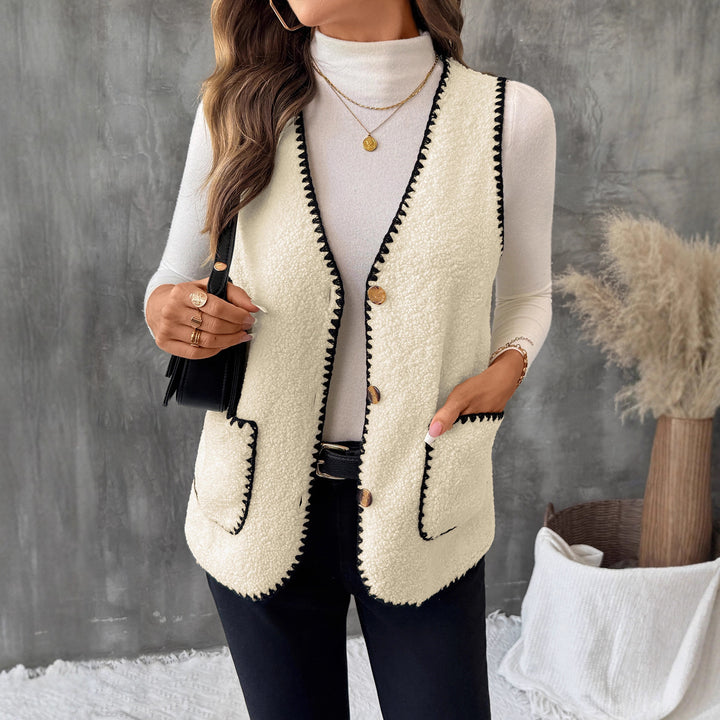 Damen Kuscheliger Cardigan mit Knopfdetails Drune