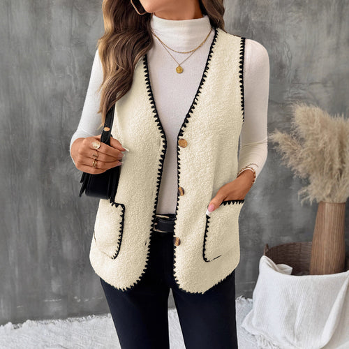 Damen Kuscheliger Cardigan mit Knopfdetails Drune