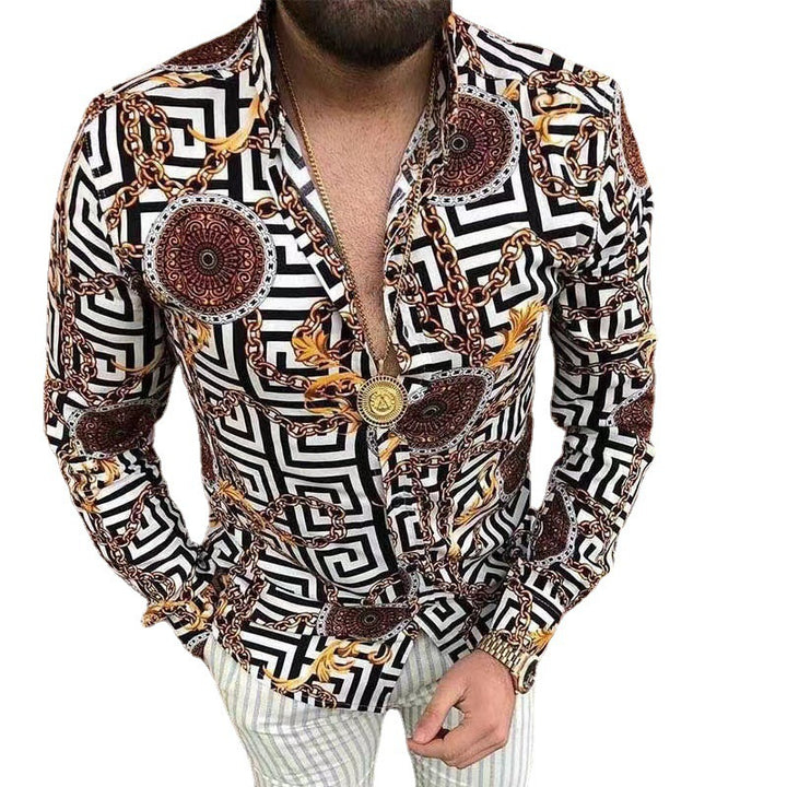 Herren Kurzarmhemd mit elegantem Muster Drune