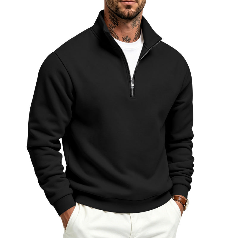 Herren Halbzip-Sweatshirt mit Troyerkragen und weicher Fleece-Innenseite Drune