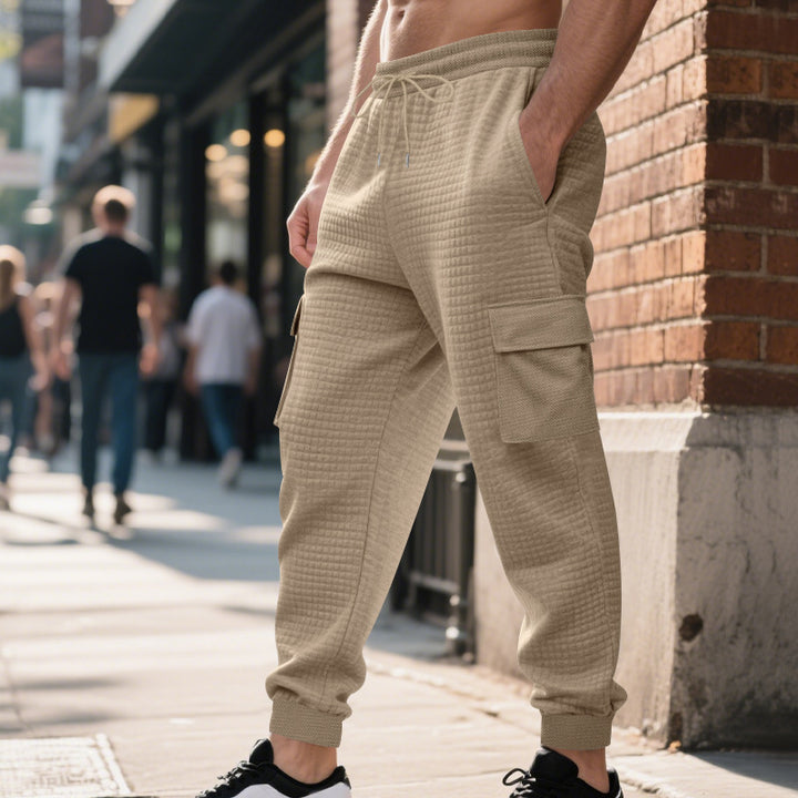 Herren lässige Cargo-Jogginghose mit elastischem Bund und praktischen Seitentaschen Drune