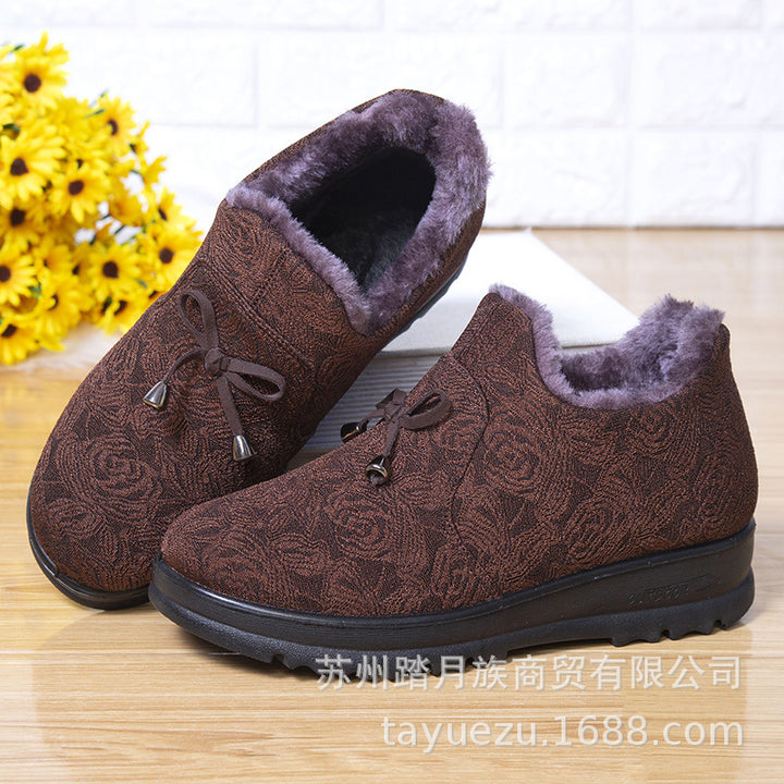 Damen Warme und modische Hausschuhe mit floralem Design Drune