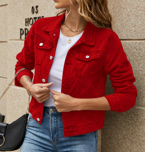 Damen Jeansjacke mit modernem Kurzschnitt und praktischen Taschen Drune