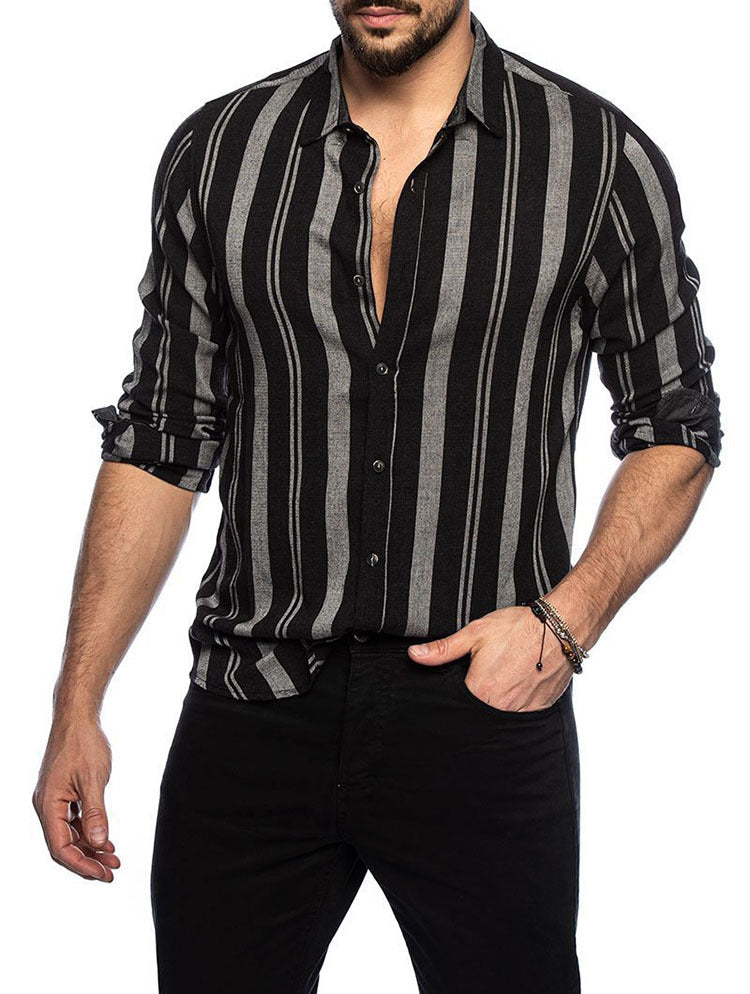 Herren gestreifte Hemd Drune