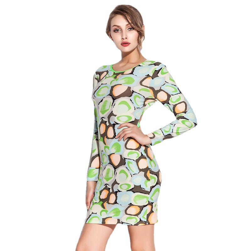 Damen Figurbetontes Kleid mit asymmetrischem Rückenausschnitt Drune