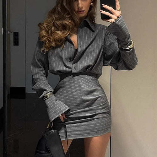 Damen Hemdblusenkleid Drune