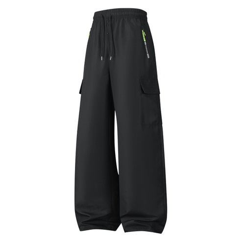 Herren Weite Utility-Cargo-Shorts mit elastischem Bund, Kordelzug & Reißverschlusstaschen Drune