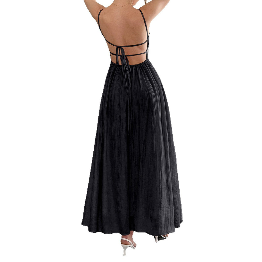 Damen Sommerliches Maxikleid mit verstellbaren Trägern und taillierter Passform Drune