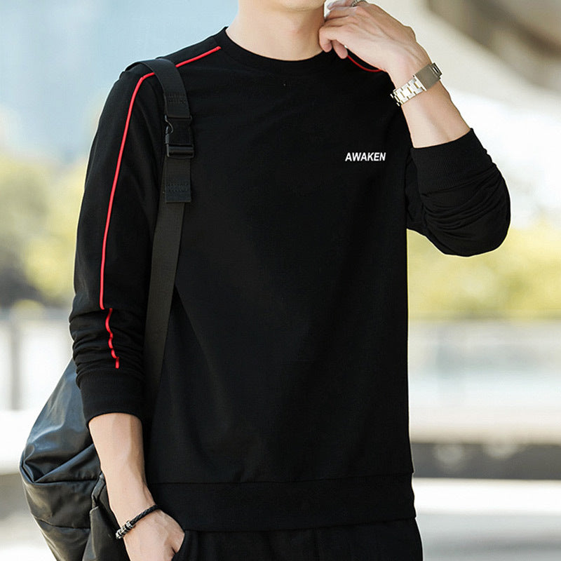 Herren Crewneck‑Sweatshirt mit Kontrastpaspel und schmaler Silhouette Drune
