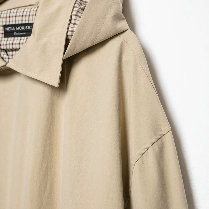 Damen Leichte Kapuzenjacke im Oversize-Boxy-Schnitt mit Tunnelzugsaum Drune