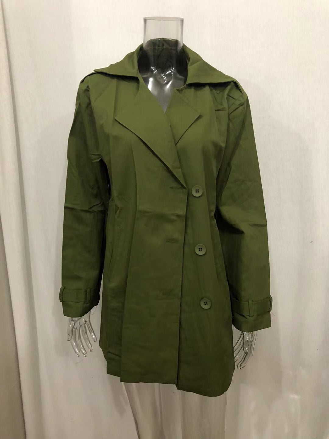 Herren nan leichter urbaner Trenchcoat mit zweireihiger Knopfleiste und lässiger Used-Optik Drune