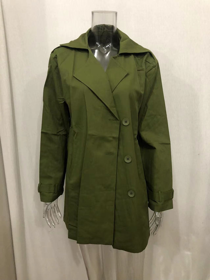 Herren nan leichter urbaner Trenchcoat mit zweireihiger Knopfleiste und lässiger Used-Optik Drune