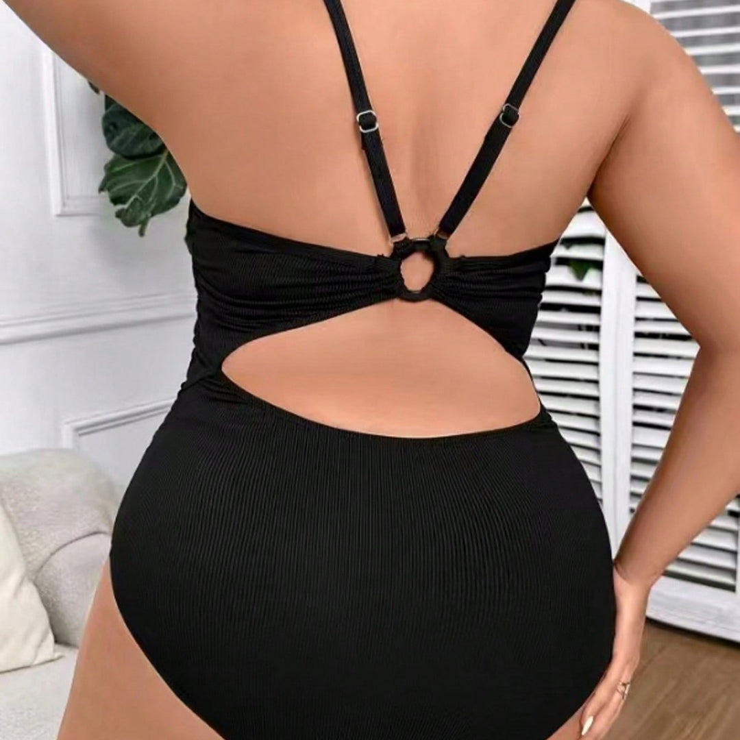 Damen Eleganter Badeanzug mit modischem Raffungseffekt Drune