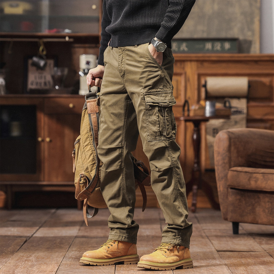Herren Tapered Utility‑Cargo‑Hose mit Mehrfachtaschen und verstärkten Kniepartien Drune
