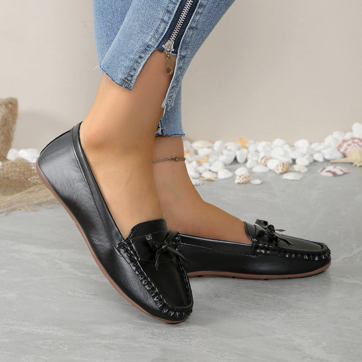 Damen Mokassins mit elegantem Schleifenakzent und weicher Sohle Drune