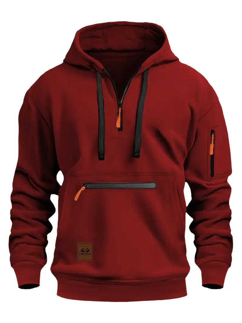 Herren Sportlicher Kapuzenpullover Drune