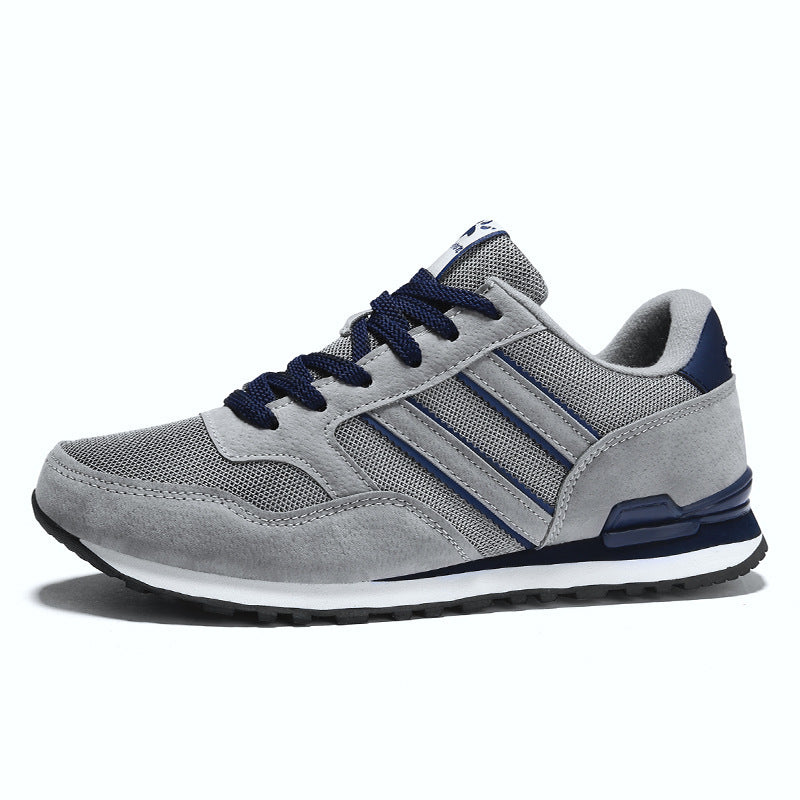 Herren retro-inspirierter Wildleder-Mesh Sportsneaker mit verstärkter Ferse und EVA-Dämpfung Drune