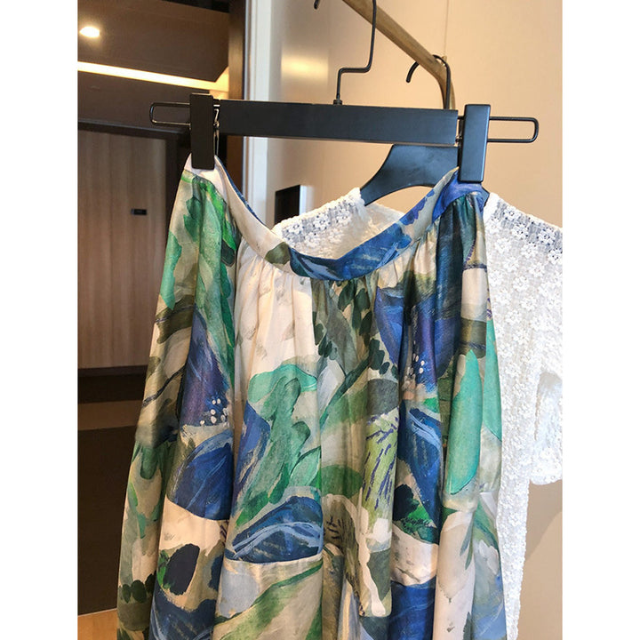 Damen Elegante und luftige Blusenkombination mit Maxi-Rock Drune