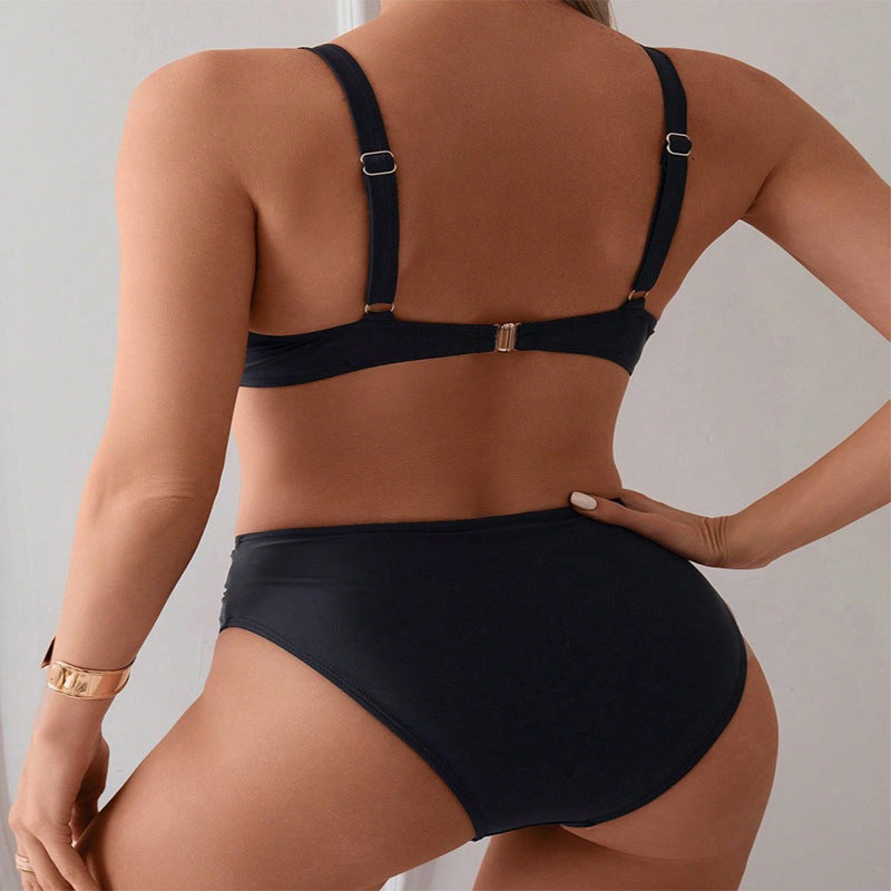 Damen Hochtaillierter Bikini mit eleganten Schnürdetails Drune