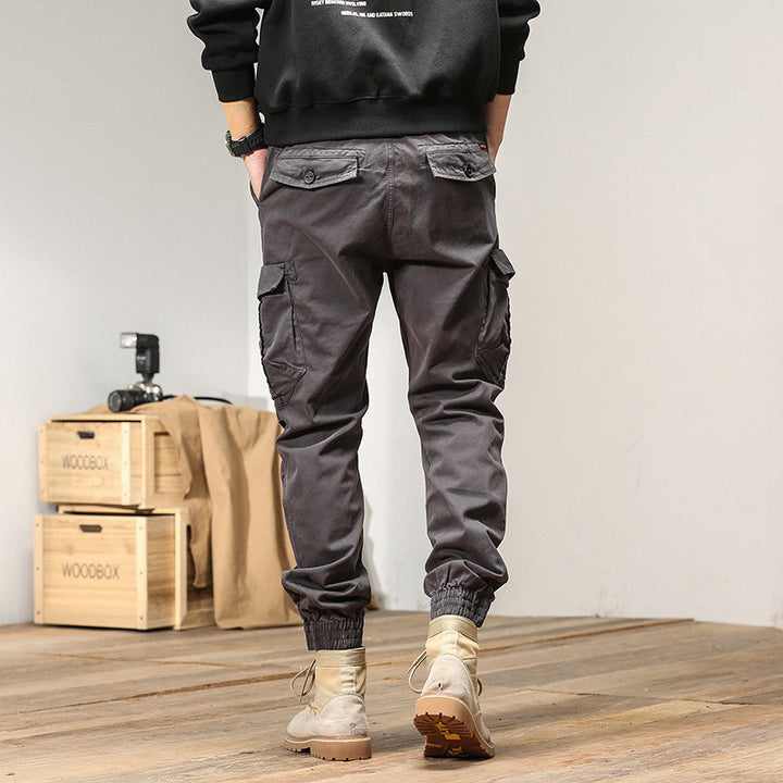 Herren Cargo-Jogger mit Tunnelzugbund, Mehrfachtaschen und elastischen Knöchelabschlüssen Drune
