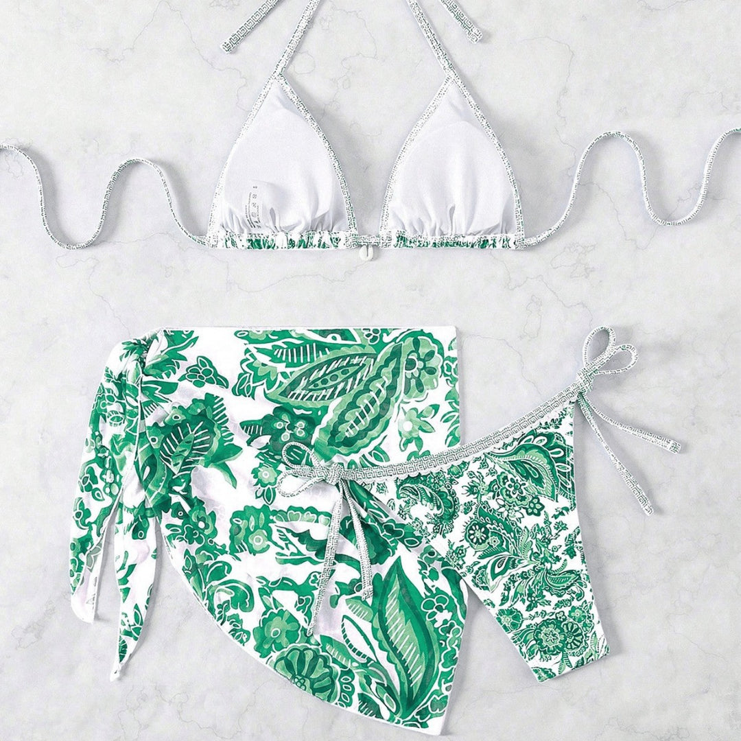 Damen Triangel-Bikini-Set mit voluminösen Rüschen Drune