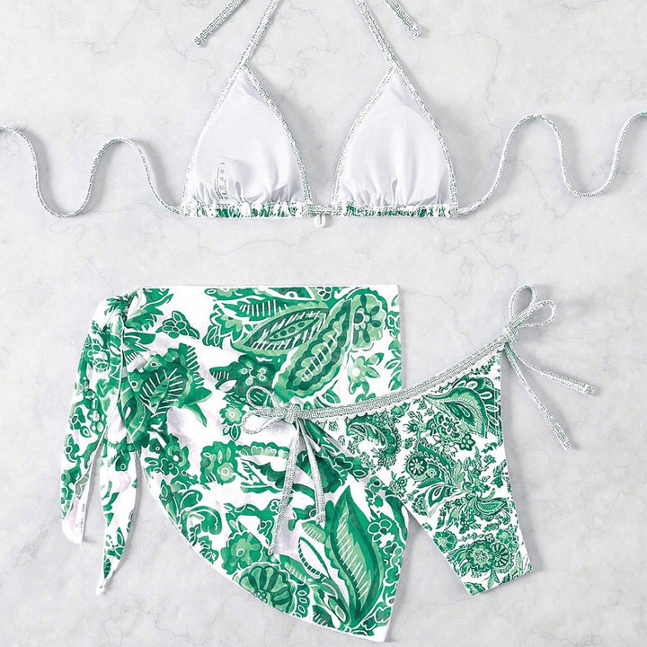 Damen Triangel-Bikini-Set mit voluminösen Rüschen Drune