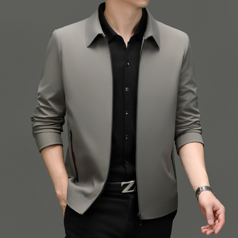 Herren Freizeitjacke mit modischem Stehkragen und funktionalen Reißverschlusstaschen Drune