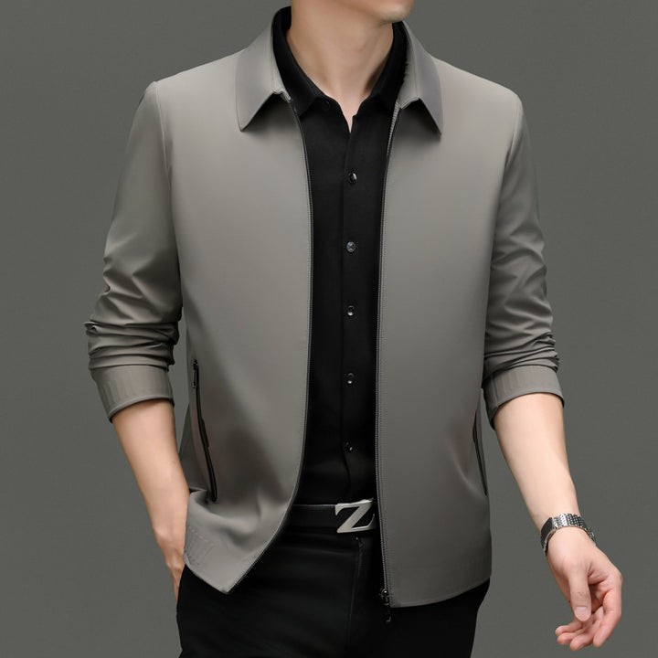 Herren Freizeitjacke mit modischem Stehkragen und funktionalen Reißverschlusstaschen Drune