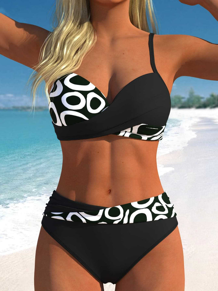 Damen Bikini-Set mit verführerischem Wickeldesign und hübschem Muster Drune