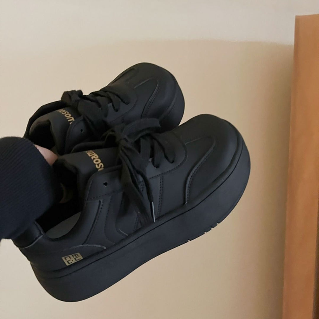 Damen Plateausneaker im Clean‑Chunky‑Design mit extra hoher EVA‑Plateausohle und gepolstertem Komfortkragen Drune