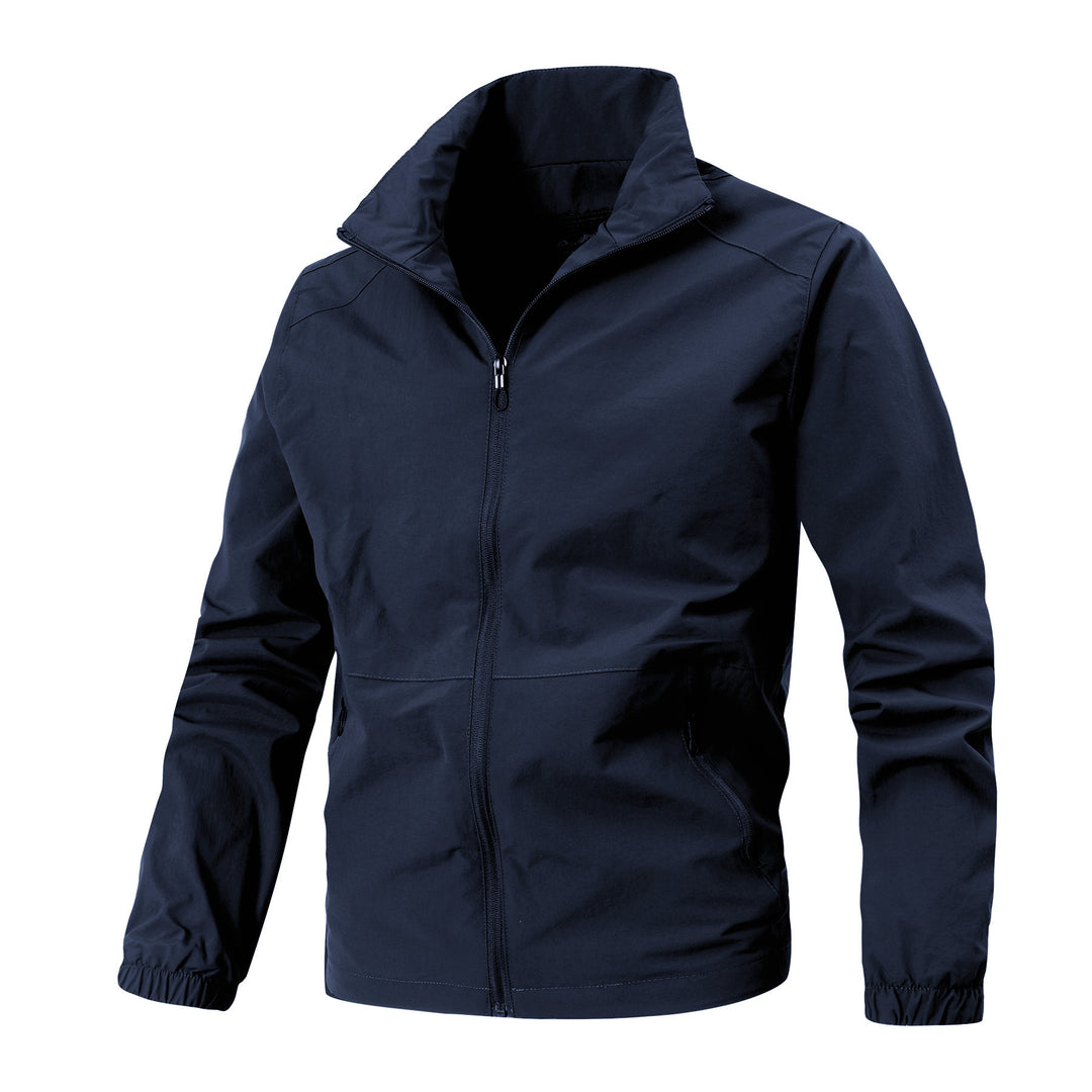 Herren Leichte Softshelljacke mit Stehkragen, winddichter Membran und Reißverschlusstaschen Drune