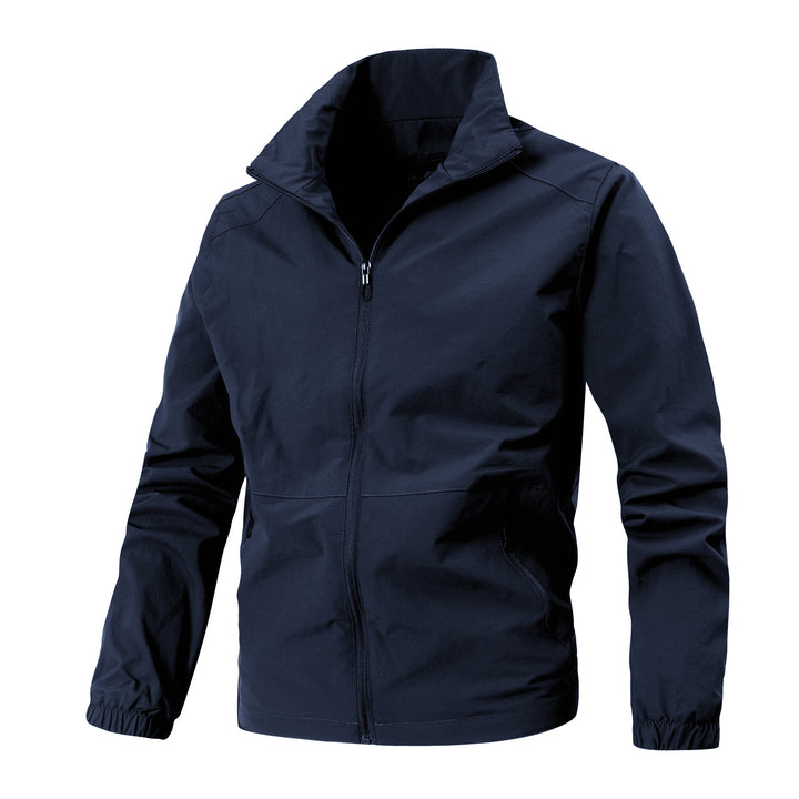 Herren Leichte Softshelljacke mit Stehkragen, winddichter Membran und Reißverschlusstaschen Drune