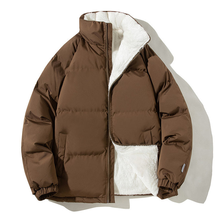 Damen gesteppte Thermo-Bomberjacke mit weichem Teddyfutter und hohem Stehkragen Drune