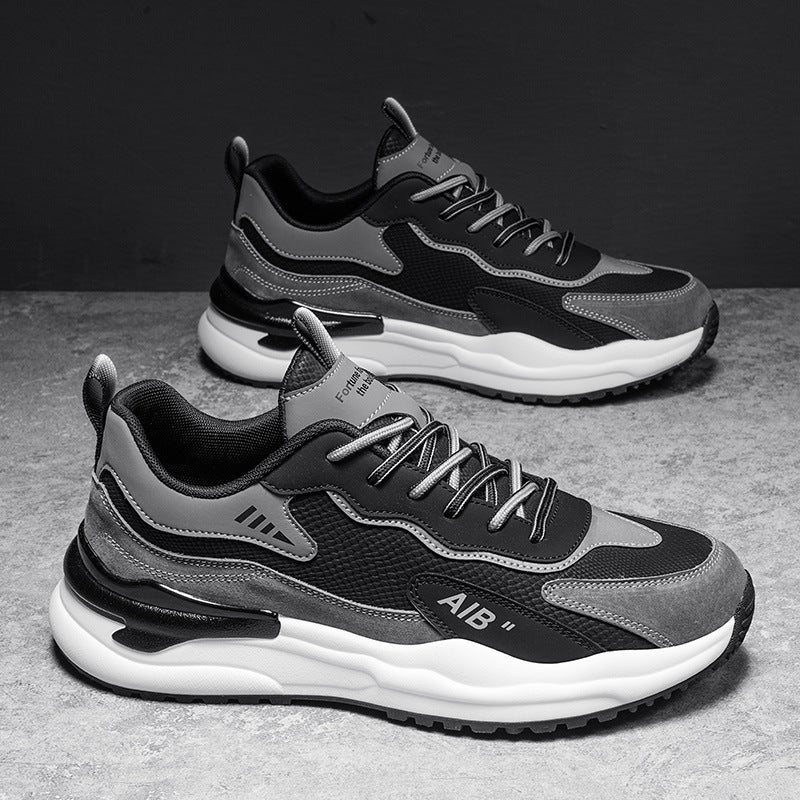 Herren Casual‑Straßen‑Sneaker mit mehrschichtiger Gummiplattform und atmungsaktiven Mesh‑Overlays Drune