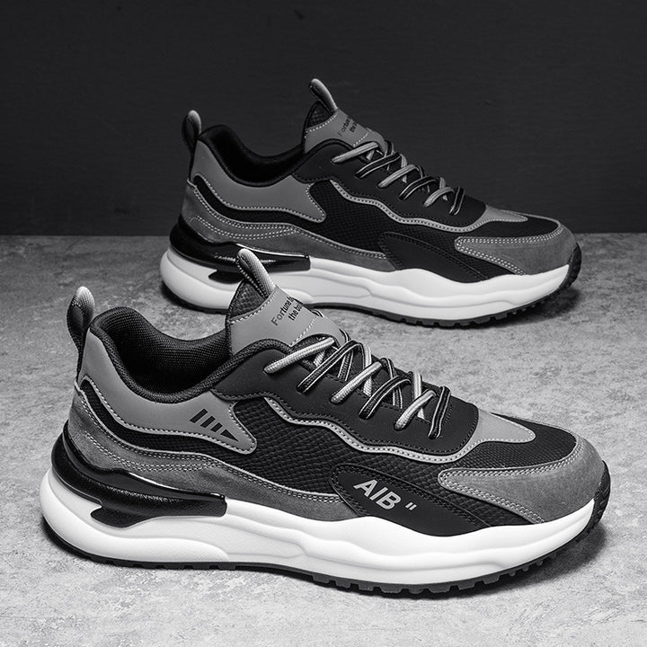 Herren Casual‑Straßen‑Sneaker mit mehrschichtiger Gummiplattform und atmungsaktiven Mesh‑Overlays Drune