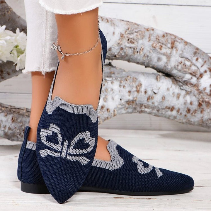 Damen Slipper mit eleganter Schleifen-Optik und atmungsaktivem Obermaterial Drune