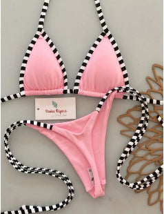 Damen Triangel-Bikini mit frischem Melonenmuster Drune