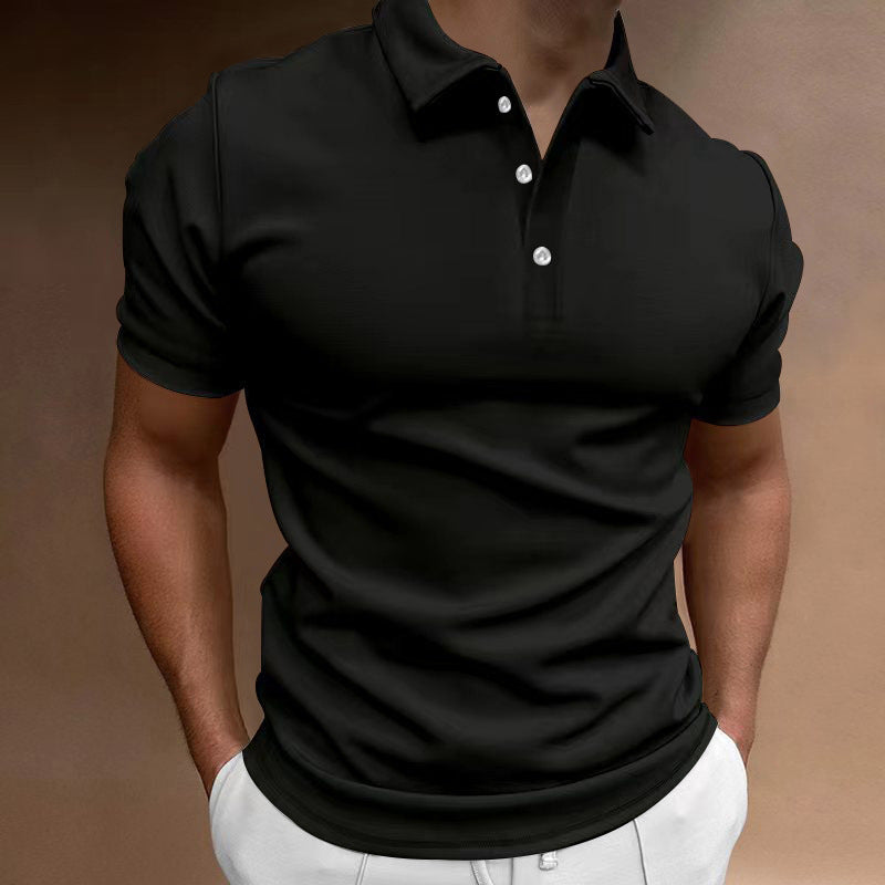 Herren nan schlank geschnittenes Stretch-Poloshirt mit Kentkragen und elastischem Saum Drune