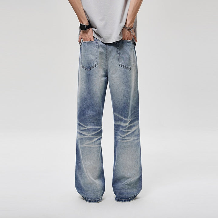 Herren Weite Baggy-Jeans im Vintage-Wash mit tiefer Leibhöhe & ausgewaschenen Falten Drune